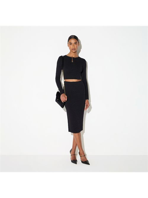 Top in maglia a trama snake ELISABETTA FRANCHI | MK32S67E2/110